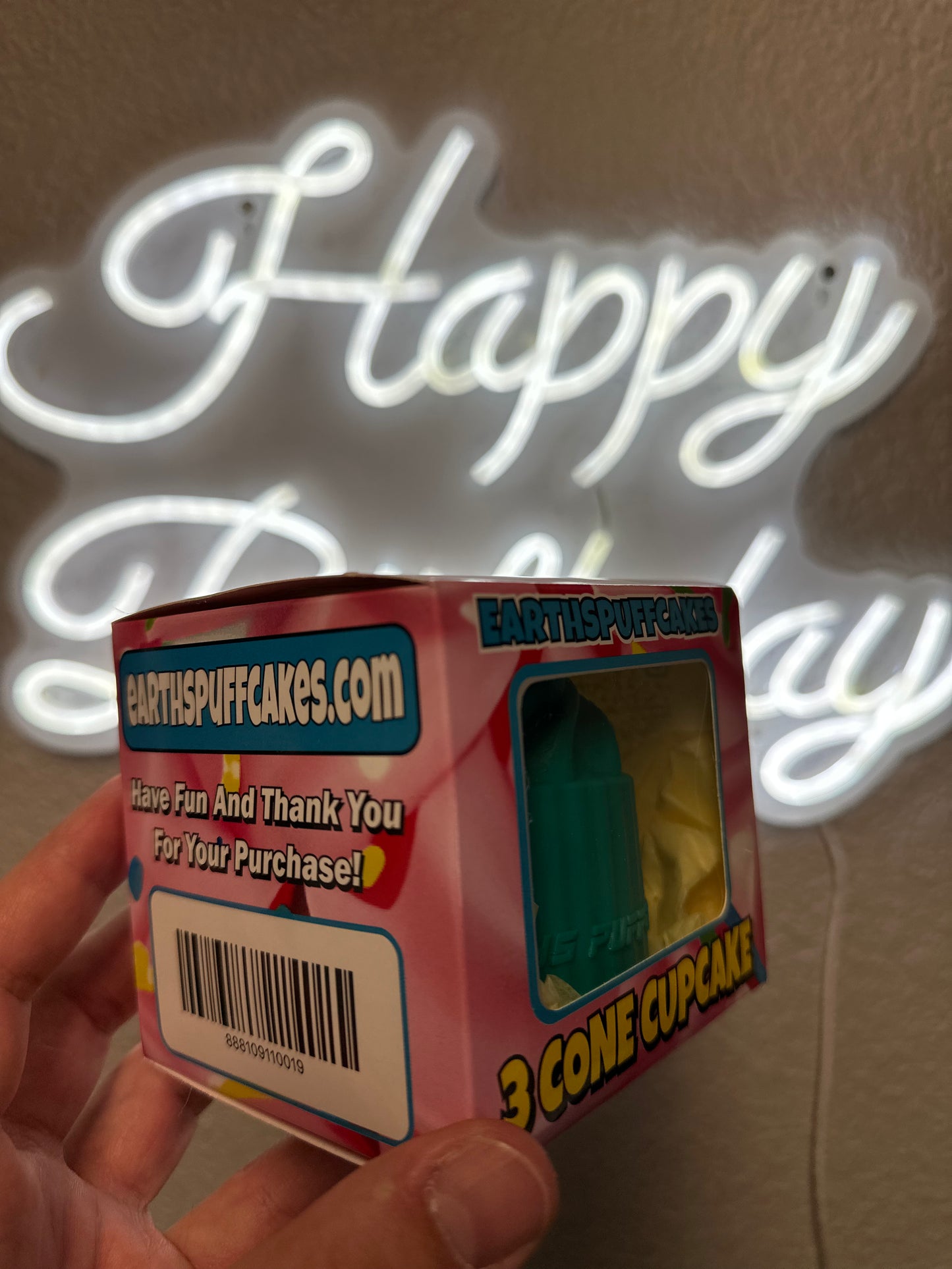 Teal 3 cone cup cake