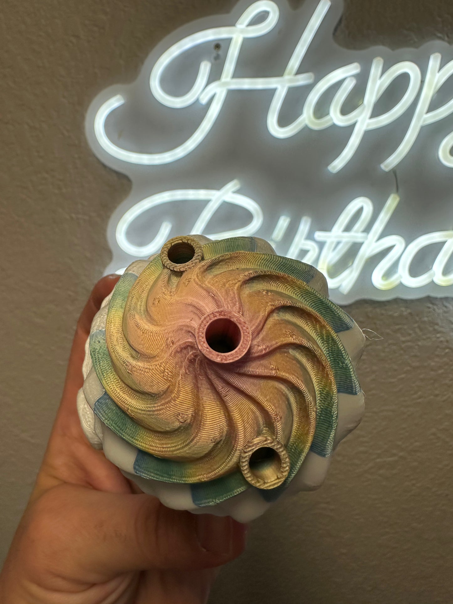 White rainbow top cupcake 🧁