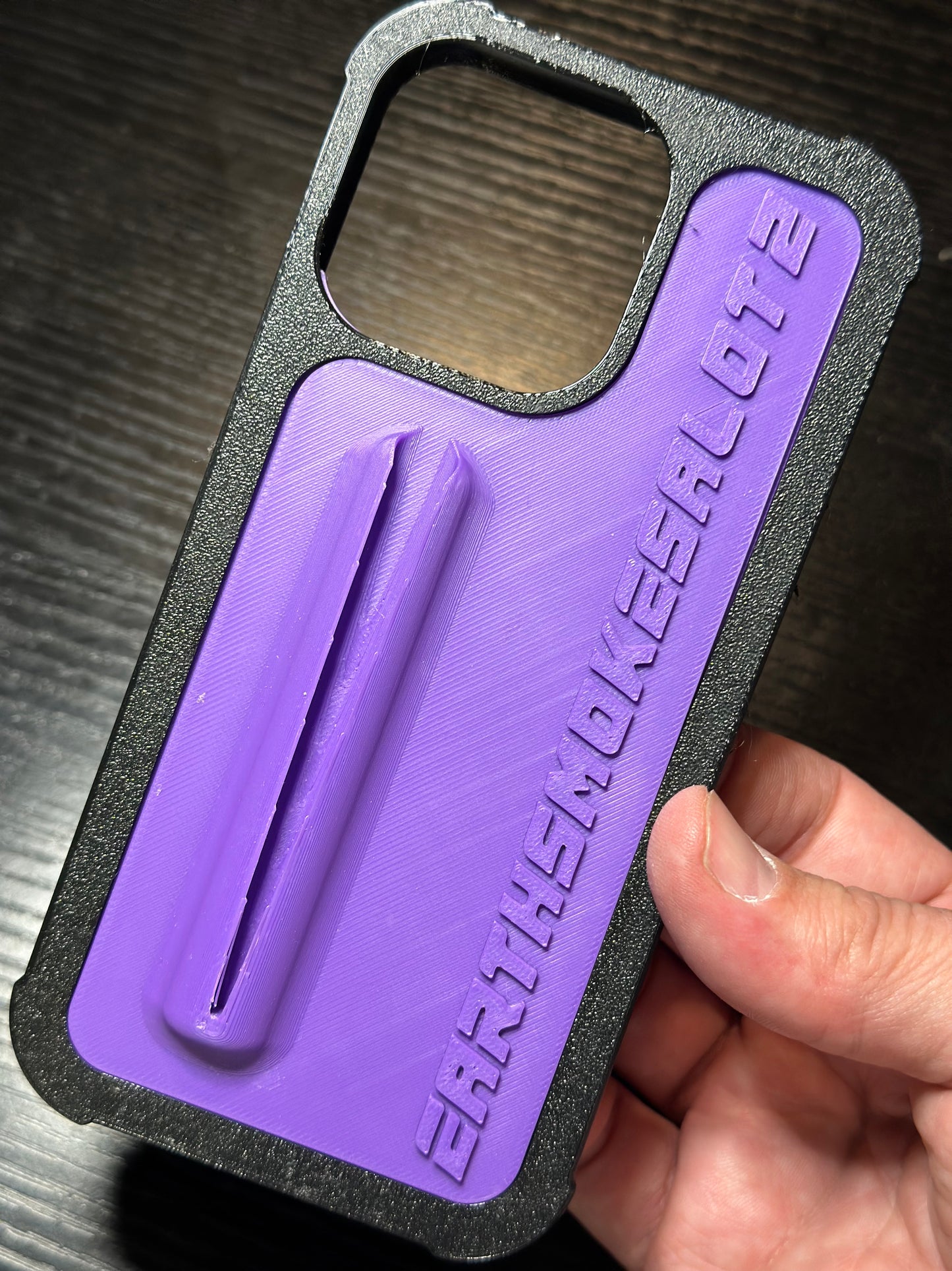Earthsmokesalot2 purple phone case