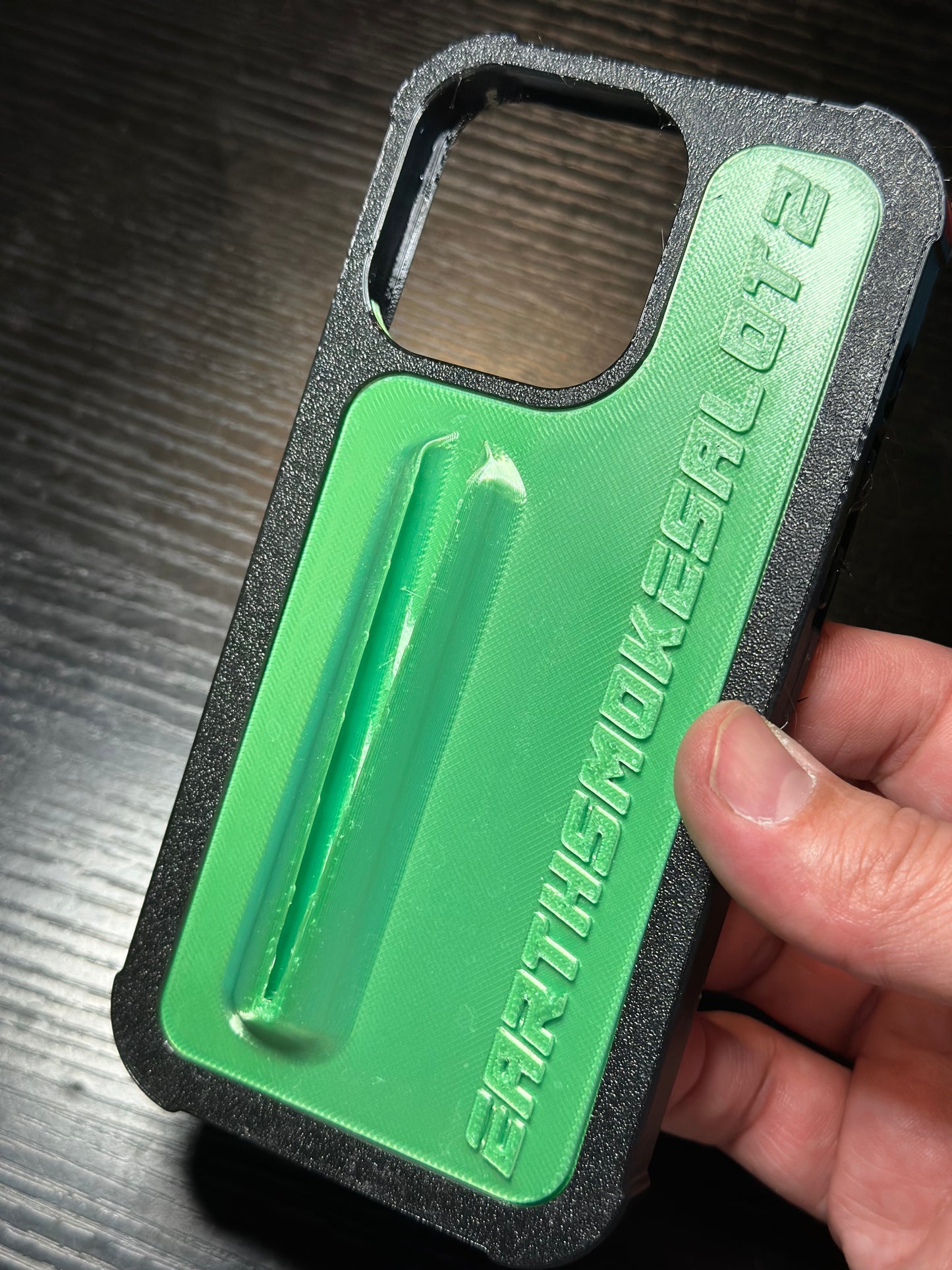 Earthsmokesalot2 green phone case