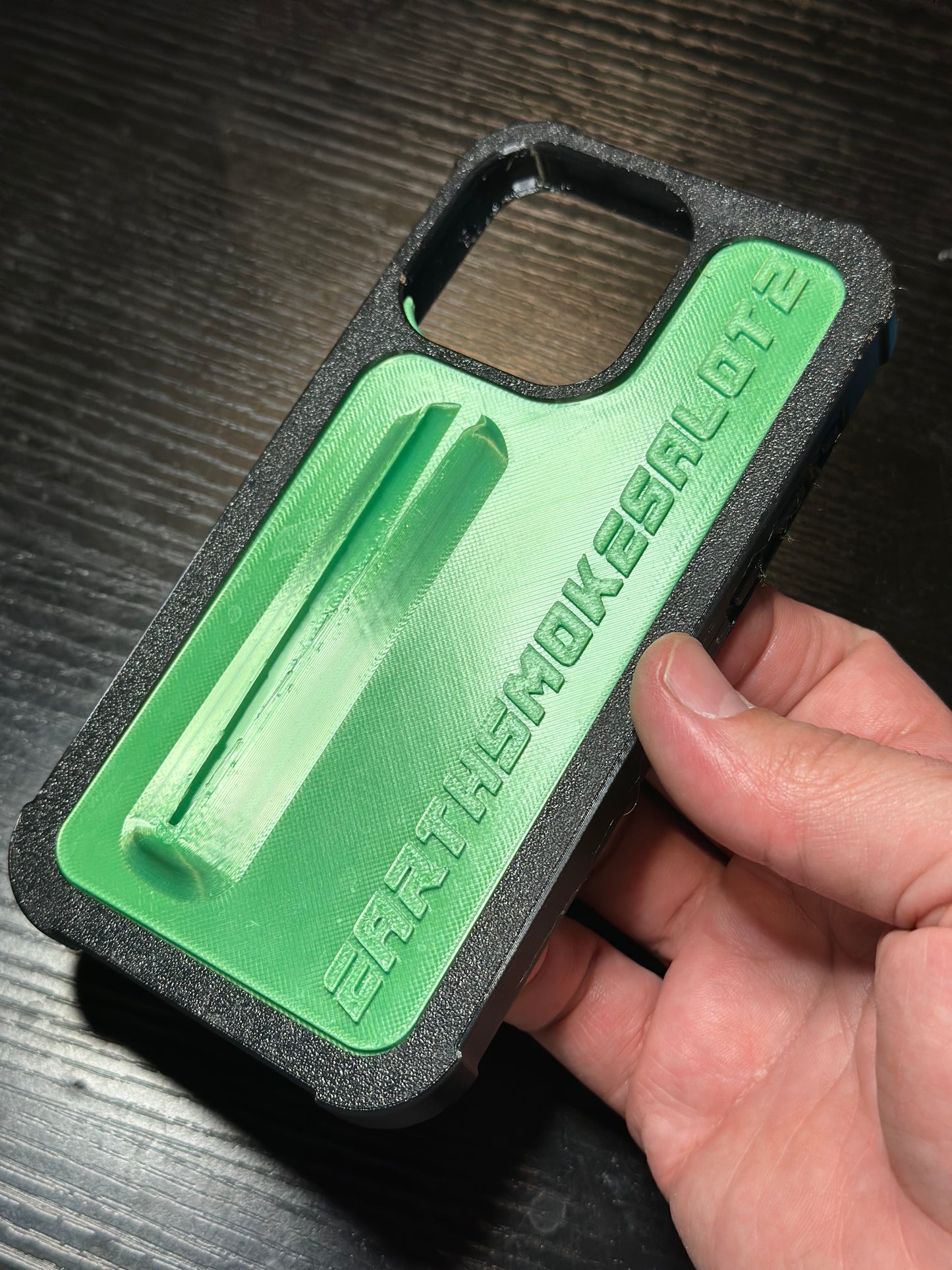 Earthsmokesalot2 green phone case