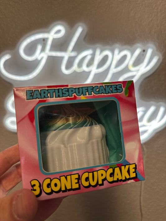 White rainbow top cupcake 🧁