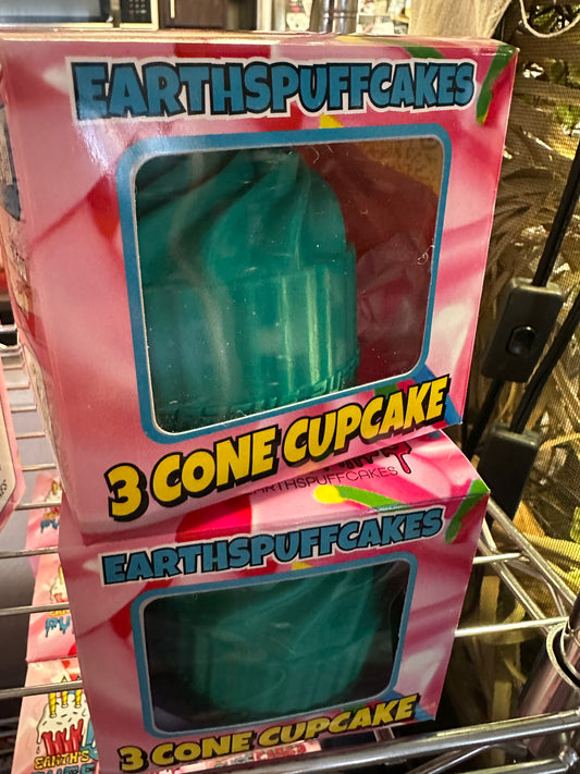 Teal 3 cone cup cake