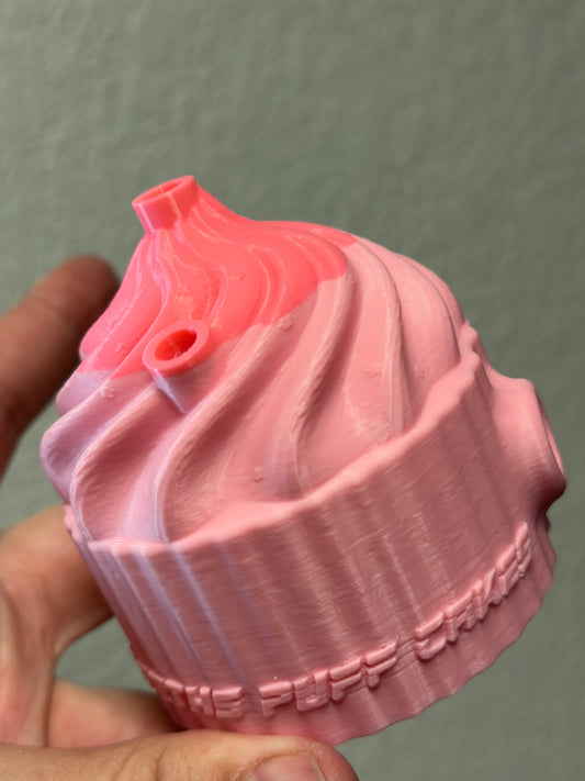 New pink 3 cone cupcake